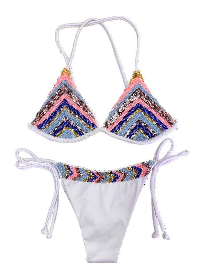 Bikini Chevron Perla — Bebreeze