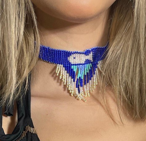 Collar Pájaro Azul